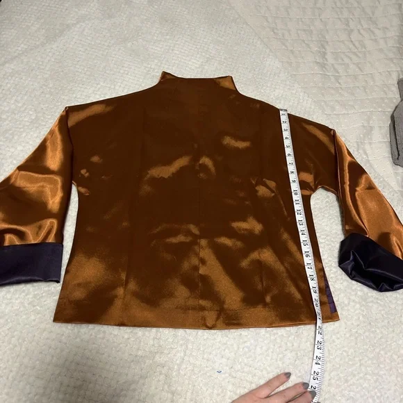 100% Silk Soft Surroundings Embroidered Jacket - Picture 3 of 5